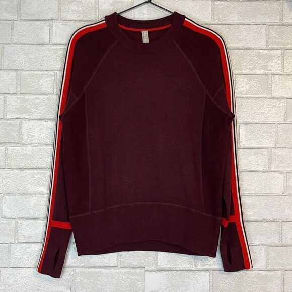 Athleta Canyon Colorblock Stripe Sweater Merino Wool XS - Picture 3 of 8